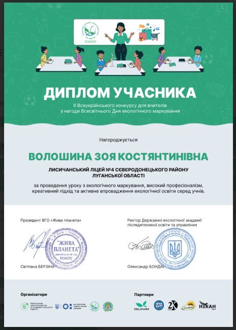 Участь в ІІ Всеукраїнському конкурсі вчителів-матеріали